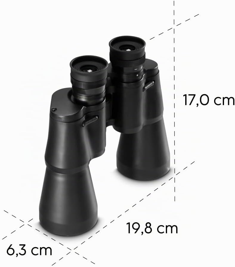 Hama Kompaktes Fernglas 10x50 für scharfe Weitsicht, 10-fach Vergrösserung, Objektivdurchmesser 50 m