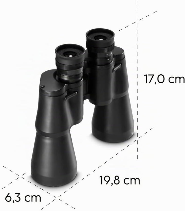 Hama Kompaktes Fernglas 10x50 für scharfe Weitsicht, 10-fach Vergrösserung, Objektivdurchmesser 50 m