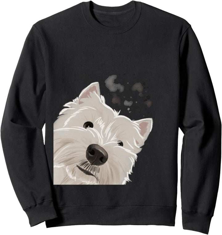 Neugieriger Hund West Highland White Terrier Sweatshirt