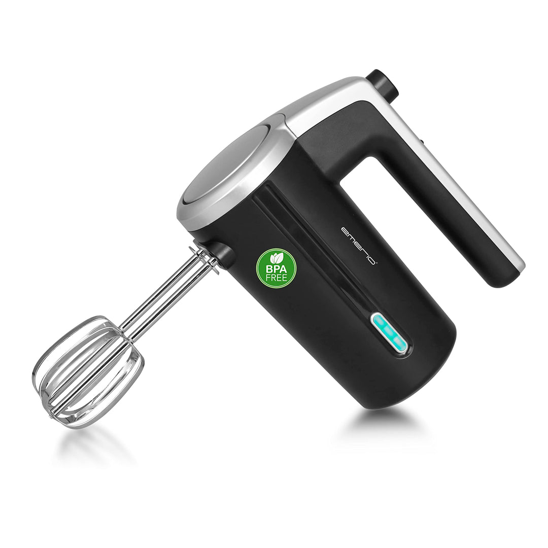 EMERIO kabelloser Akku Handmixer / -rührer - 2 Rührstäbe - 3 Geschwindigkeiten - 2000mAh/7,4V - BPA