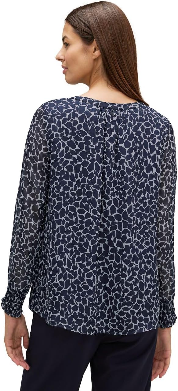 Street One Damen Chiffonbluse 38 Deep Blue, 38 Deep Blue