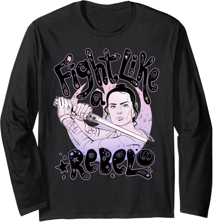 Star Wars: The Rise Of Skywalker Rey Fight Like A Rebel Langarmshirt