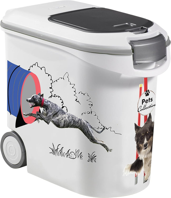 Curver Futterbehälter für Hunde – 35 l/12 kg – Pets Collection – luftdichte Aufbewahrung gegen Gerüc