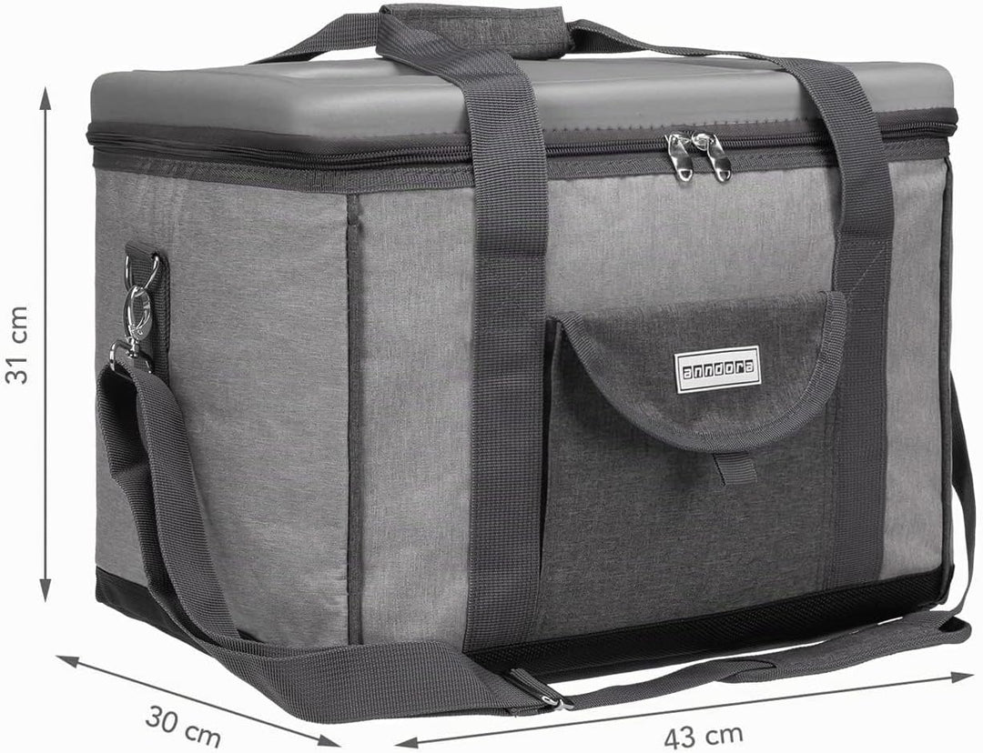 anndora Kühltasche XL 40 Liter XL hellgrau meliert