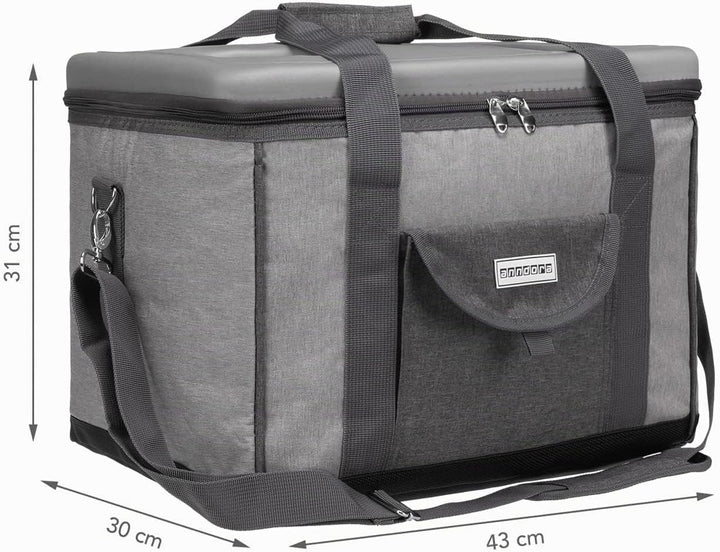 anndora Kühltasche XL 40 Liter XL hellgrau meliert