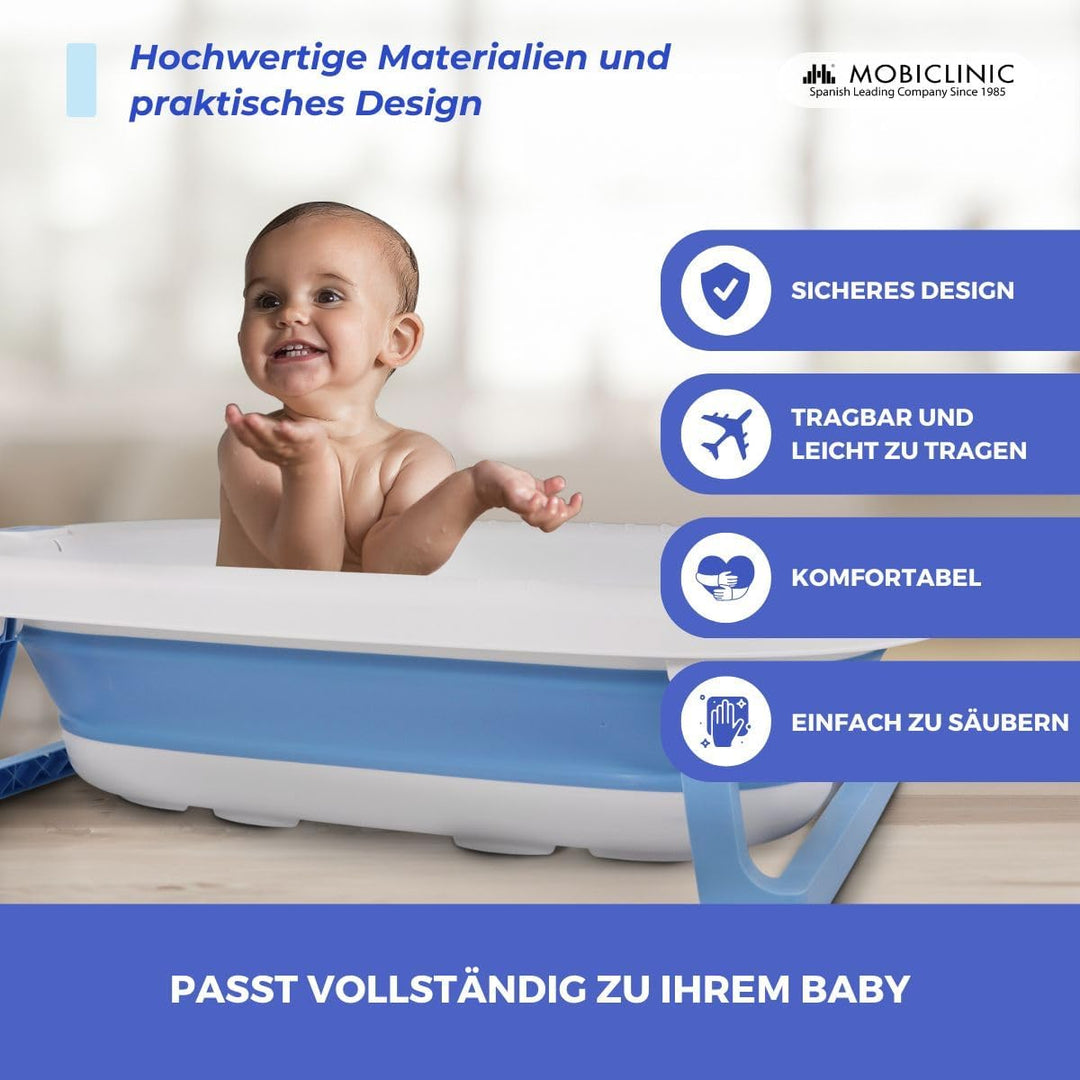 Mobiclinic® kids, Badewanne baby, Faltbare bubba, Rutschfeste innenausstattung, Leicht zu transporti