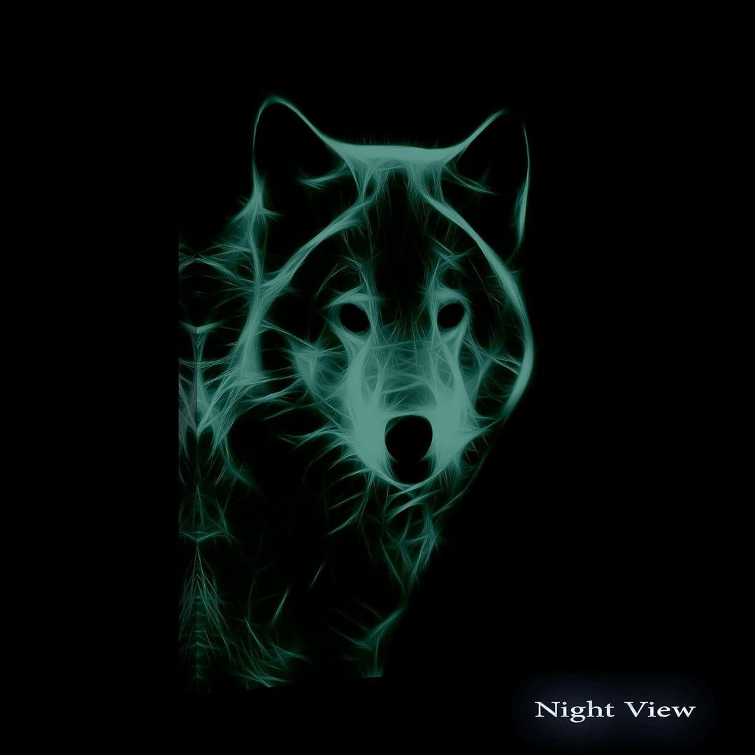 Startonight Bilder Weisser Wolf, Leinwandbilder Moderne Kunst, Tiere Wanddeko Kunstdrucke, Wandbilde
