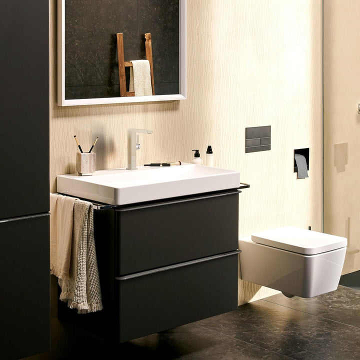 hansgrohe Tecturis E - Waschtischarmatur schwenkbar mit Push-Open Ablauf, energiesparend (CoolStart)