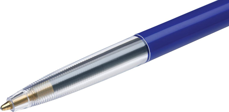 BIC 844345 Druckkugelschreiber M10 (0,32 mm) Schachtel à 50 Stück, blau, blau