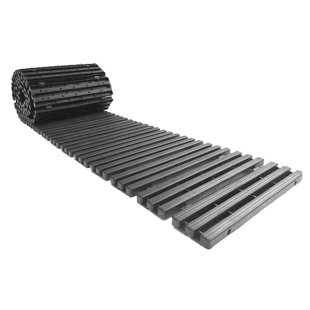 HTI living Gartenweg 655 cm Holzbohlenoptik Grau Gehweg Rollweg leicht zu verlegen