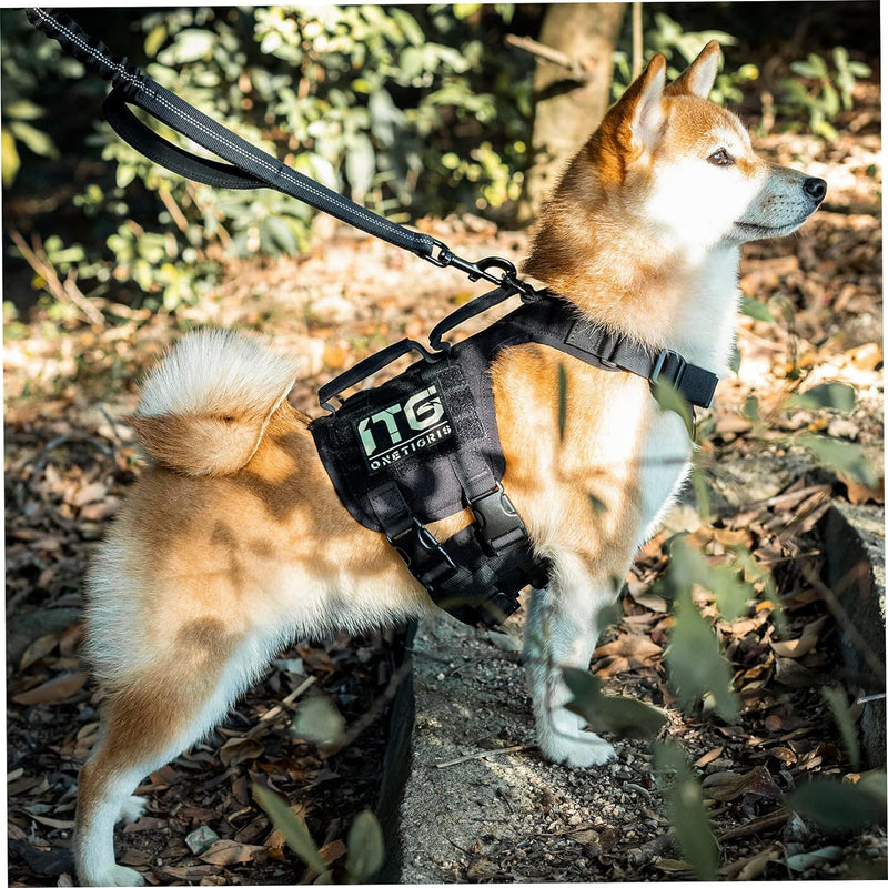 OneTigris Hundegeschirr, Gladiator Einstellbar Sicherheitsgeschirr für Grosse Mittlere Hunde No Pull