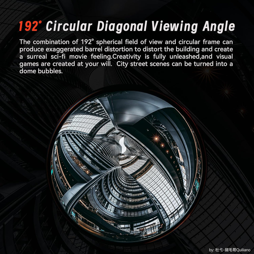 AstrHori 6.5mm F2.0 APS-C Fisheye Objektiv für Fuji X, Manueller Fokus 192° Ultraweitwinkel Objektiv