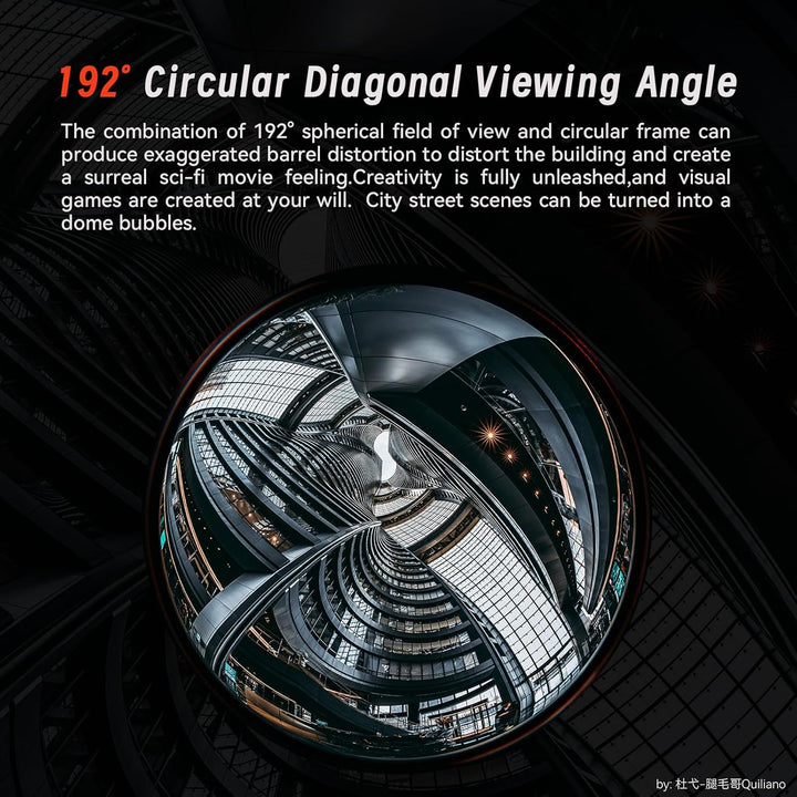 AstrHori 6.5mm F2.0 APS-C Fisheye Objektiv für Fuji X, Manueller Fokus 192° Ultraweitwinkel Objektiv
