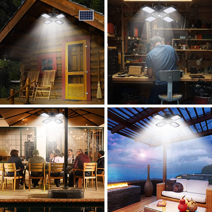 Beinhome Solarlampen für Aussen mit Fernbedienung,Solar Hängelampe 128LED 4400mAh Battery mit 5M Kab