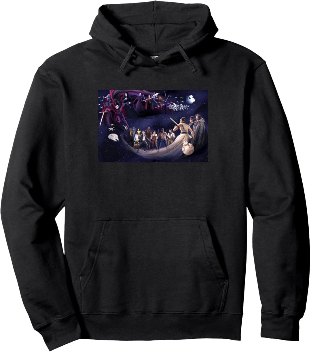 Star Wars Exklusives Wandbild mit hellen und dunklen Seiten Pullover Hoodie