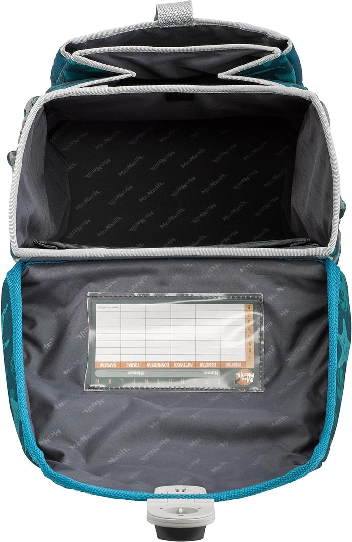 Familando - McNeill Ergo Complete Schulranzen Set - 6-teilig mit Federmappe - Orca Wal - Ergonomisch