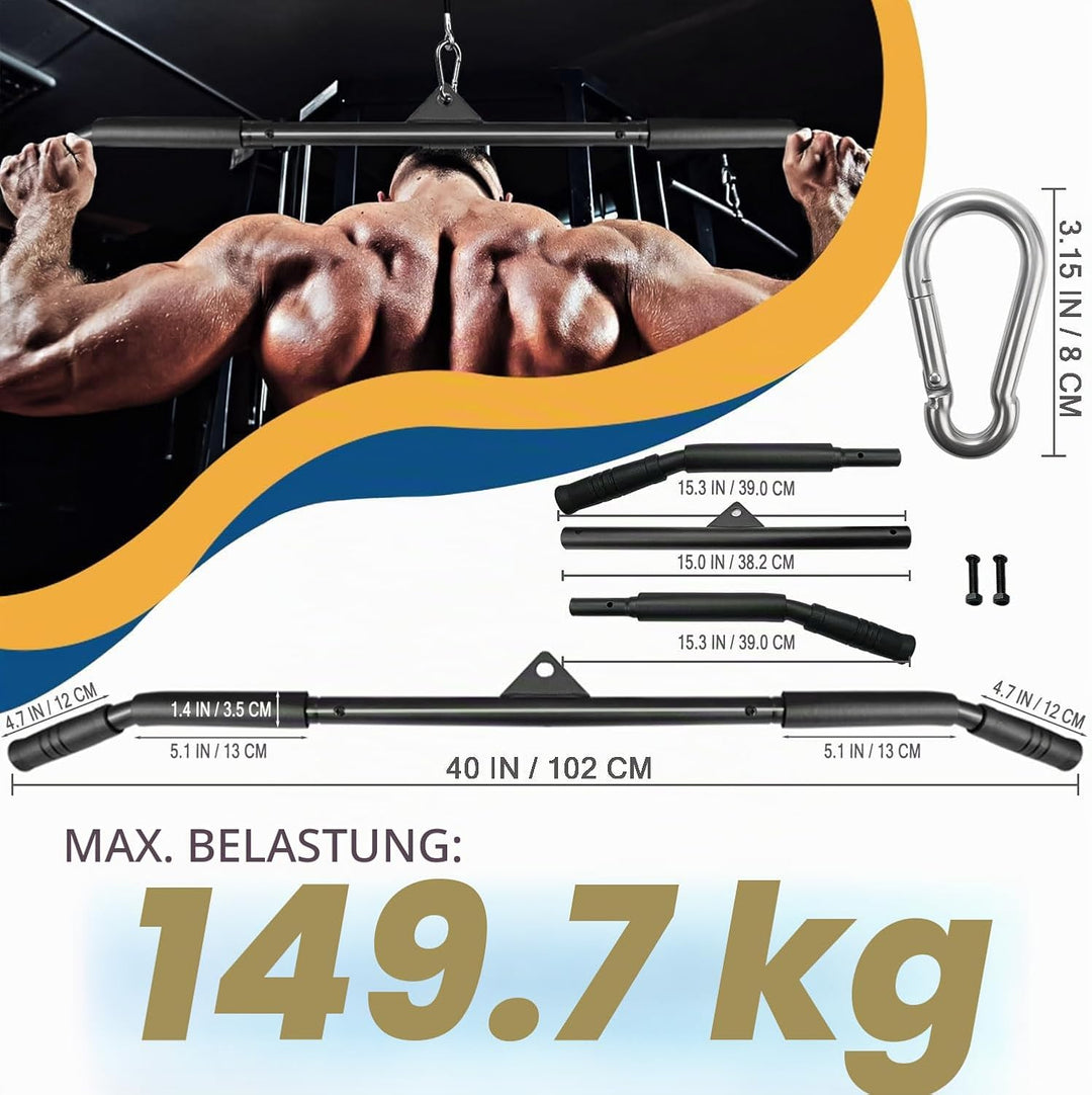 Favuit Bizeps Stange Latzugstange, LAT Pull Down Bar Fitness Krafttraining Gerade Stange Kabelzug La
