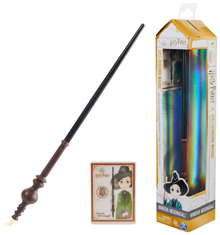 Wizarding World Harry Potter - Authentischer Minerva McGonagall Zauberstab aus Kunststoff mit Zauber