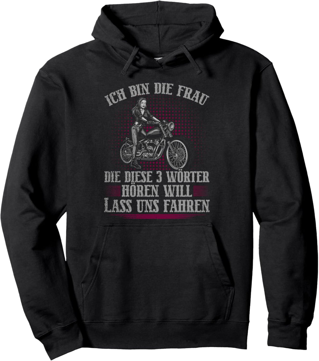 Lass Uns Motorrad Fahren Frauen Biker Pullover Hoodie