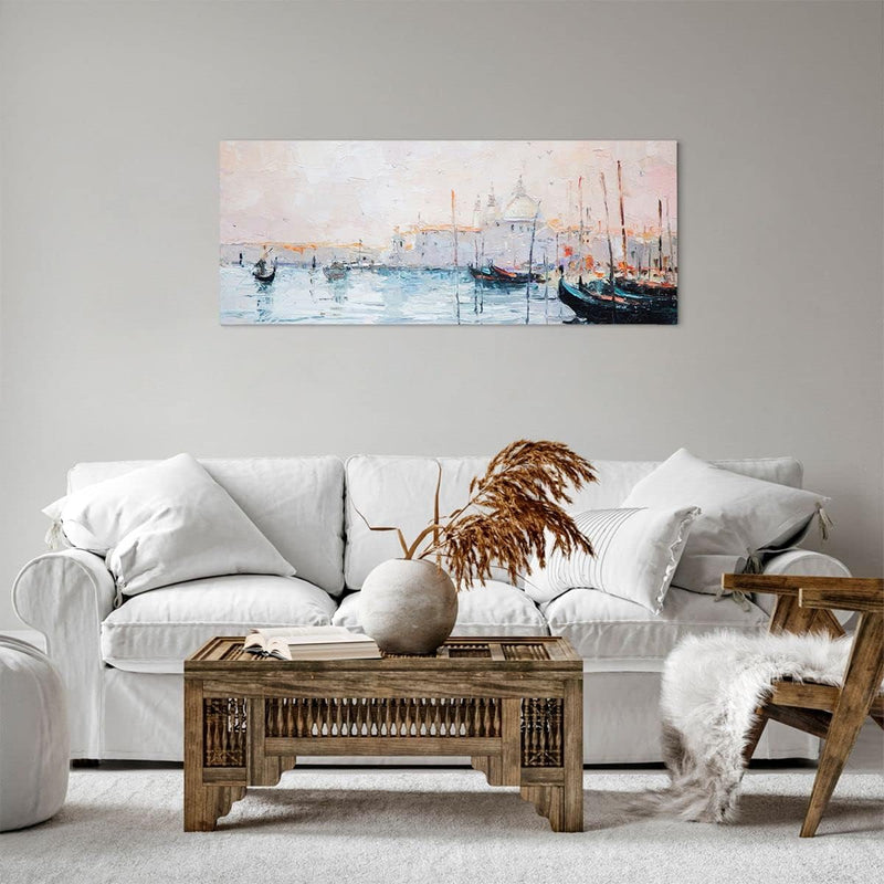 Panorama Bilder auf Leinwand 100x40cm Leinwandbild Venedig Basilika Gross Wanddeko Bild Schlafzimmer