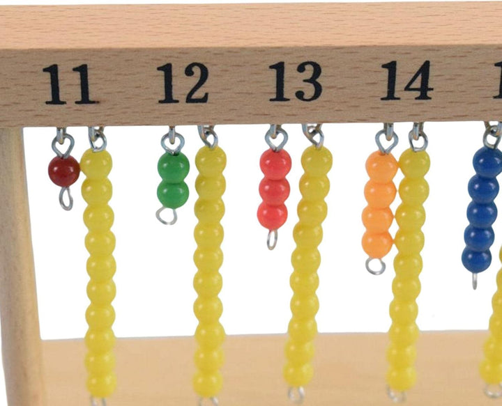 Zählperlen aus Holz - Sicheres und langlebiges Montessori Mathe-Lernspielzeug | Einfach zu verwenden