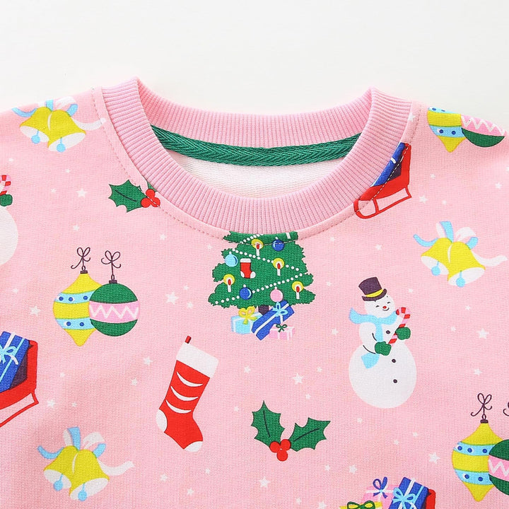 Mädchen Weihnacht Pullover Kinder Weihnachtskleidung Rentier Sweatshirts Baumwolle Warme Christmas L