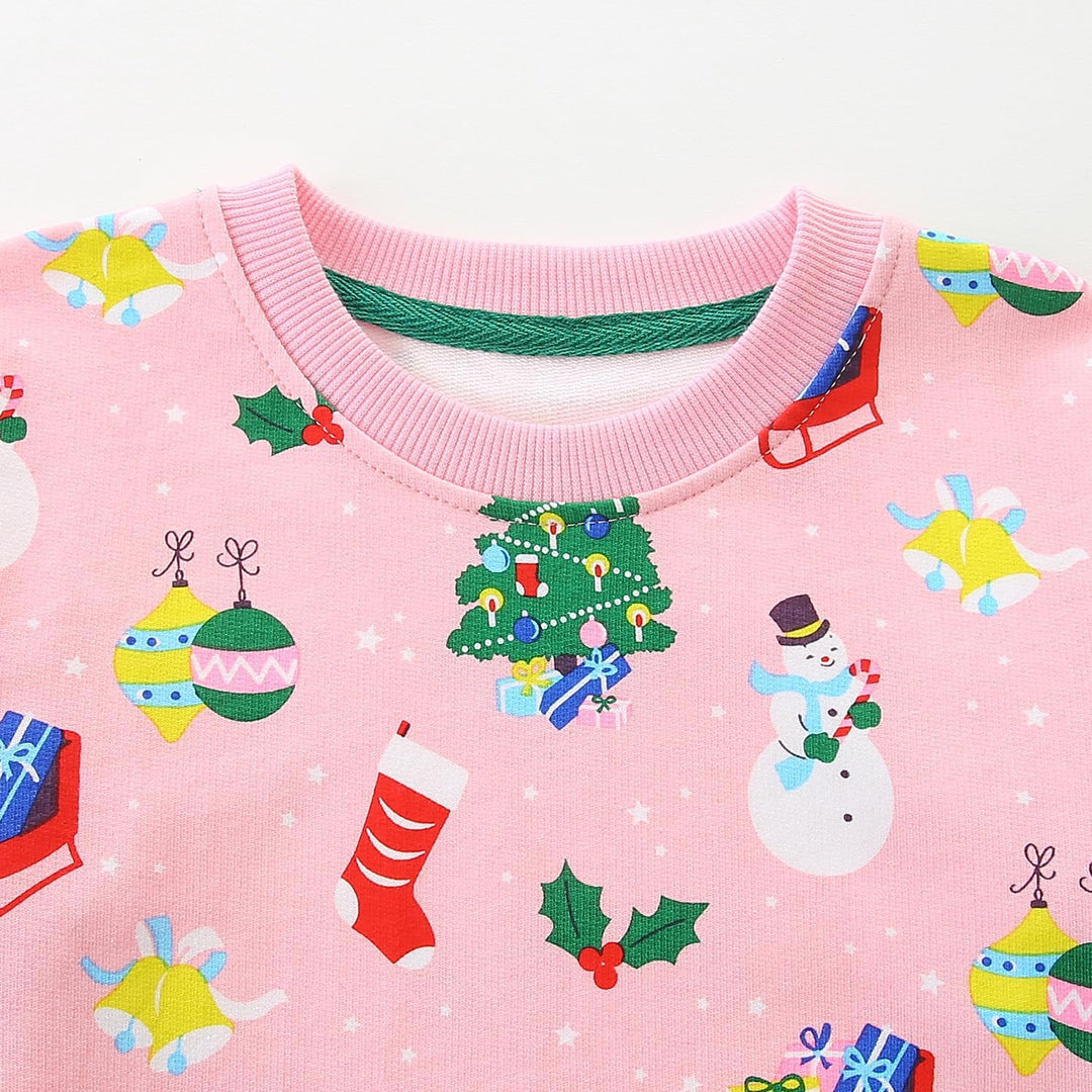 Mädchen Weihnacht Pullover Kinder Weihnachtskleidung Rentier Sweatshirts Baumwolle Warme Christmas L