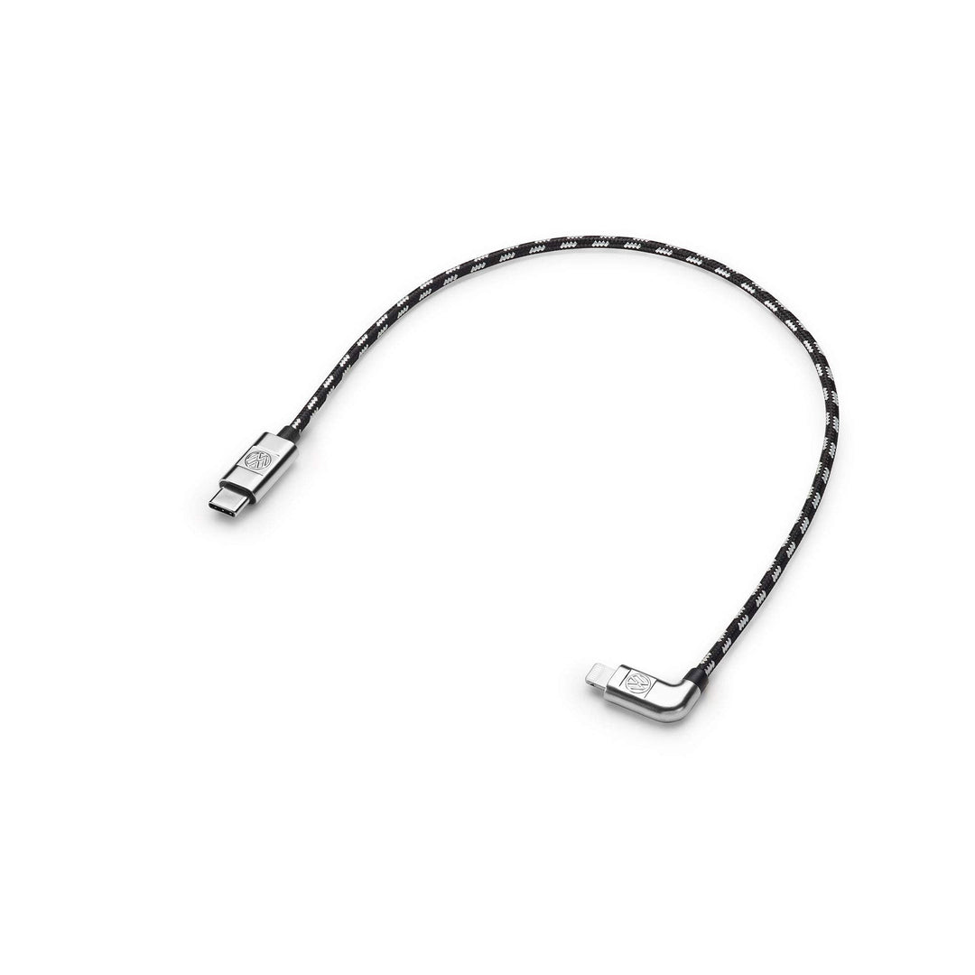 Volkswagen Original Zubehör 000051446AC Kabel VW Logo USB-C auf Apple Lightning Premiumkabel 30 cm g