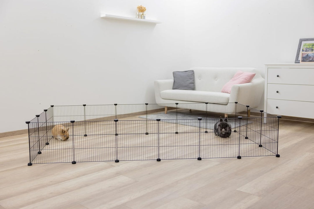 Kerbl Pet 6X Kunststoffwand-Elemente, á 35x35cm, schwarz, Gitterabstand 1,5cm, beliebig oft erweiter