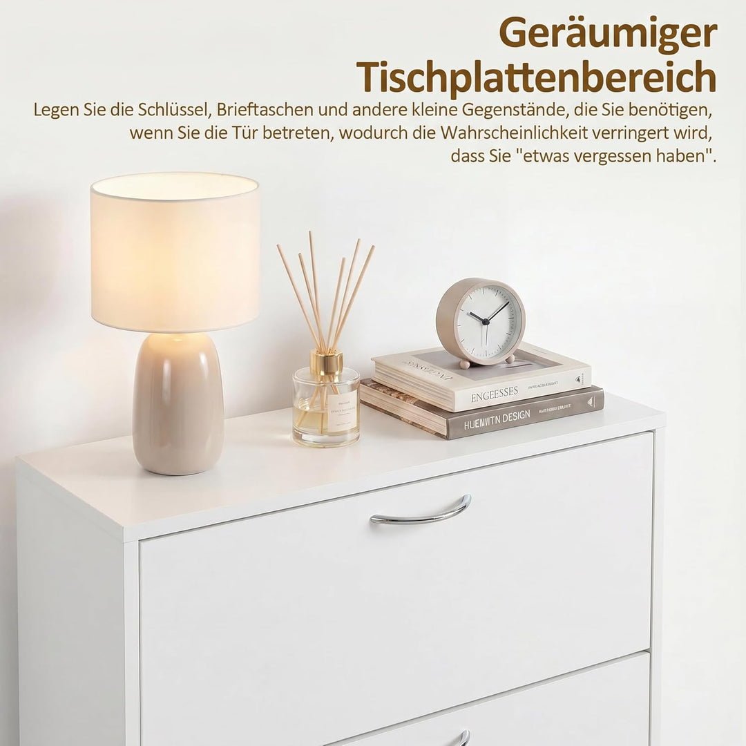 ROCSUMOO Schuhschrank mit 3 klappbaren Schubladen, Freistehender Schlanker Schuhaufbewahrungsorganiz