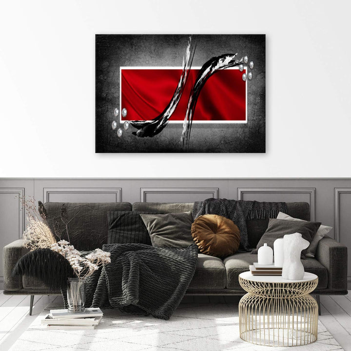 Feeby Bilder Abstraktion 60x40 cm 1 Teilig Wohnzimmer Schlafzimmer Büro Flur Küche Wandbilder Leinwa