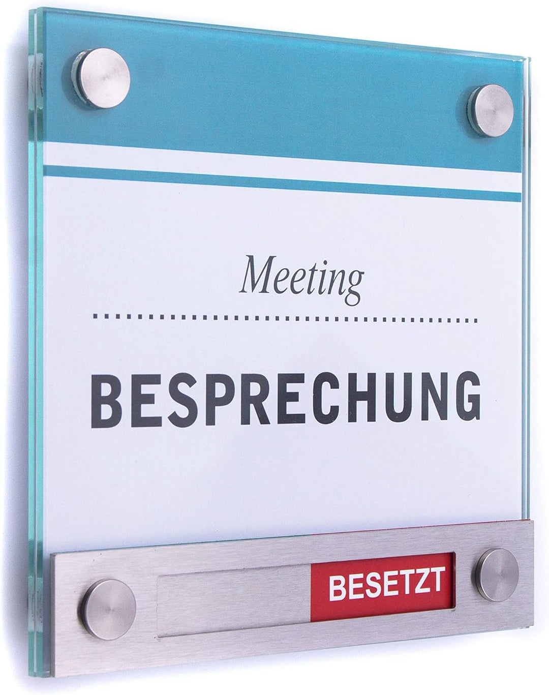 Türschild Glas Vitrum B (130/130 mit Frei/Besetzt-Anzeige), 130/130 mit Frei/Besetzt-Anzeige