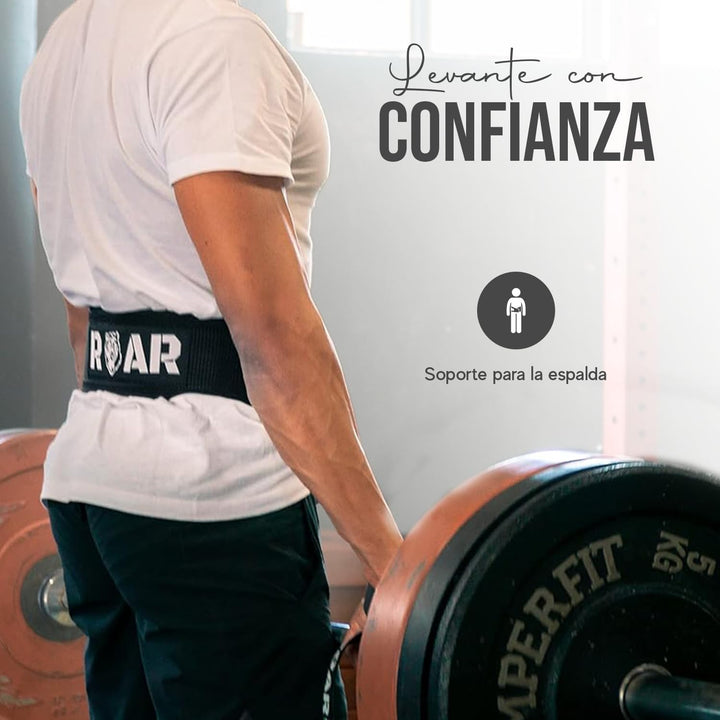 Roar® Gewichthebergürtel V2 - Fitness-Gürtel für Bodybuilding, Krafttraining, Gewichtheben - Trainin