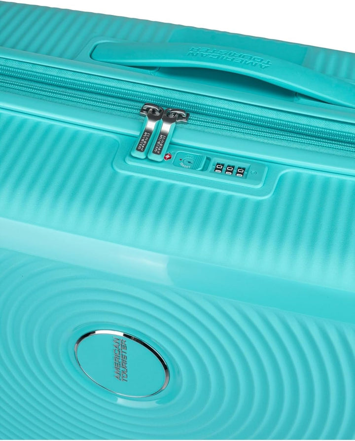 American Tourister Soundbox - Spinner M Erweiterbar Koffer, 67 cm, 71.5/81 L, Blau (Poolside Blue) P