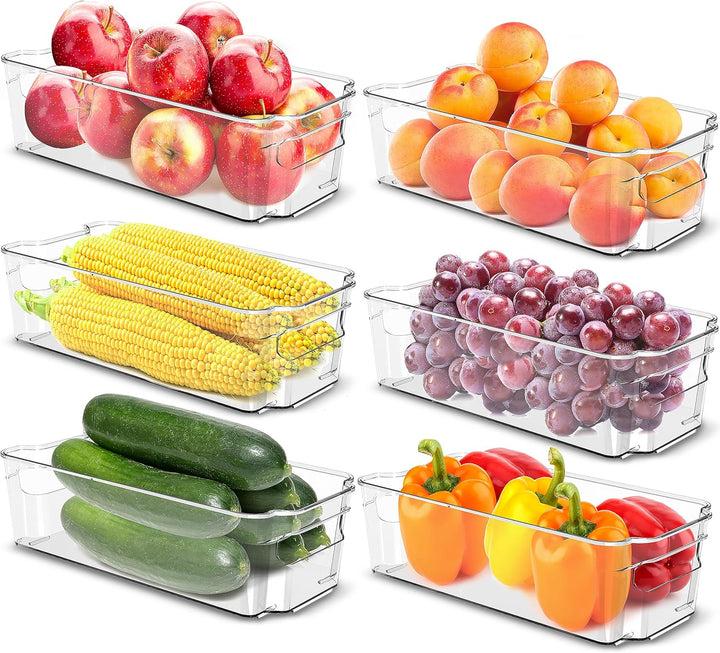 KICHLY Hochwertige Vorratsschrank Küche Organizer - Set von 6 Stauraum für Kühlschrank, Schränke, Re