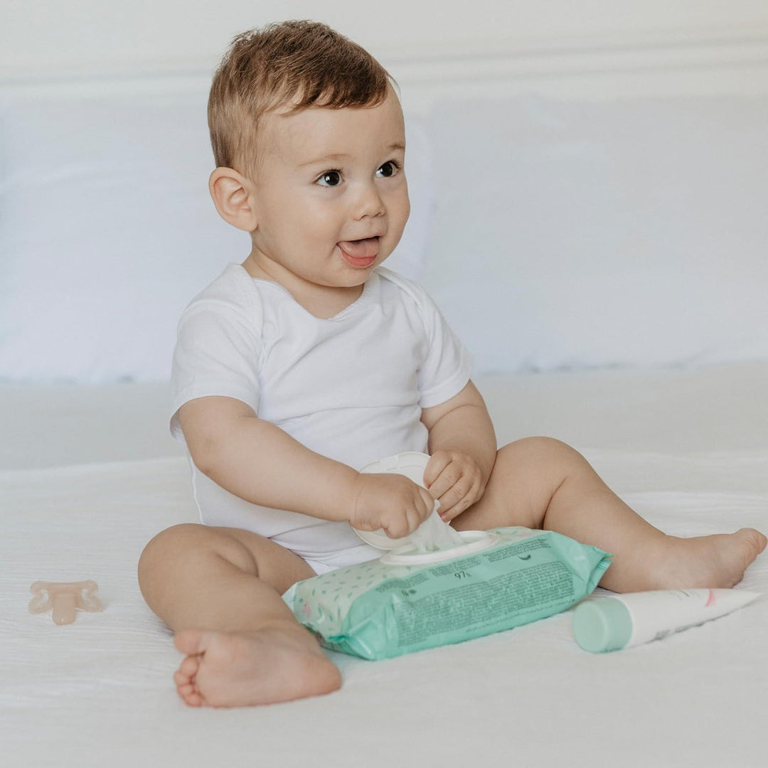 SUAVINEX 12 x Pack 72 feuchtigkeitsspendende Babytücher. Feuchttücher geeignet für atopische Haut. 9