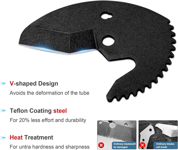 HAUTMEC Multifunktions-Rohr- und Rohrschneider mit Ratsche, schnelles Einhand-Rohrschneidewerkzeug z