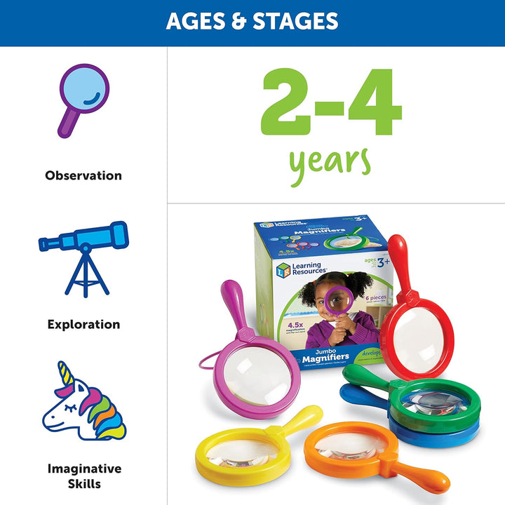 Learning Resources Primary Science Jumbo-Lupen 1 Mehrfarbig, 1 Mehrfarbig
