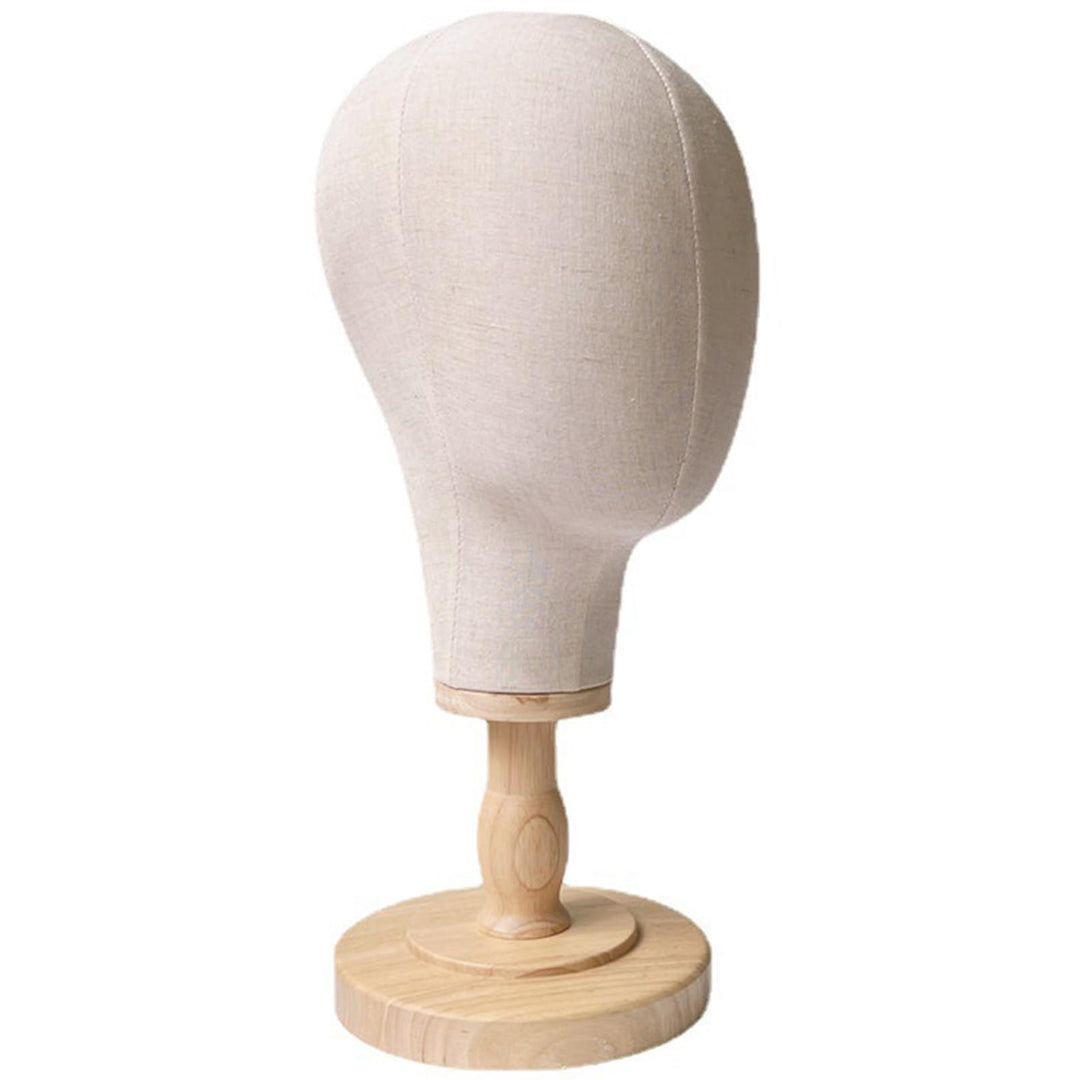 54CM Mannequin Perücke Kopf mit Holzständer, Abnehmbarer Perückenständer, Multifunktionaler Hutständ