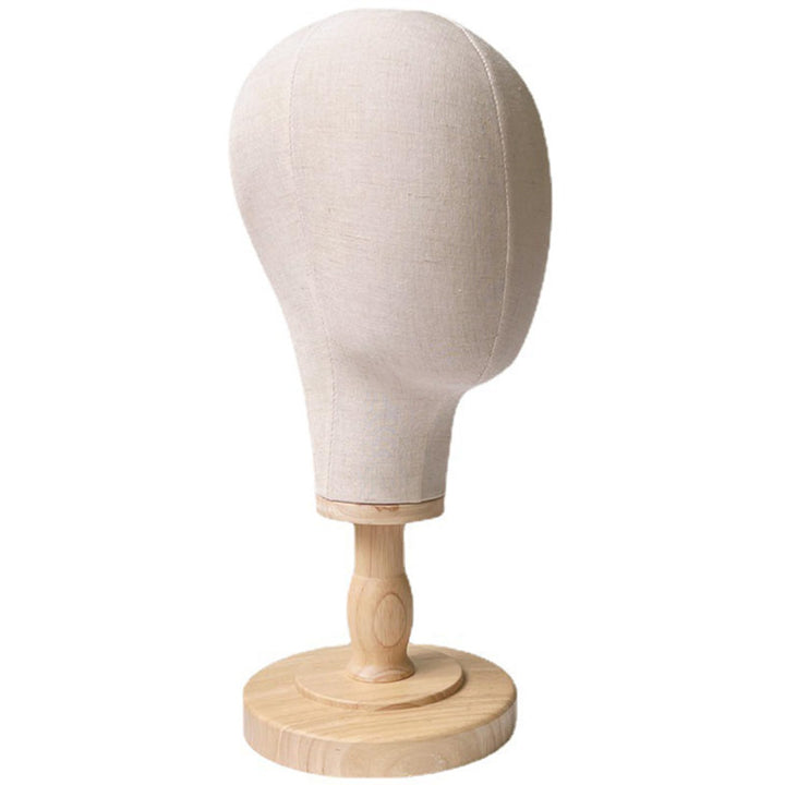 54CM Mannequin Perücke Kopf mit Holzständer, Abnehmbarer Perückenständer, Multifunktionaler Hutständ