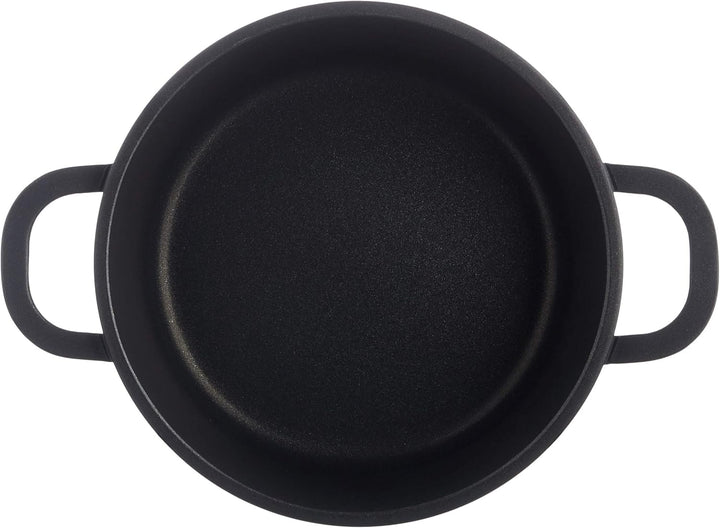 Karl Krüger 22016D Fleischtopf mit Glasdeckel Delta, Aluminium, Schwarz, 16 cm, 16 CM