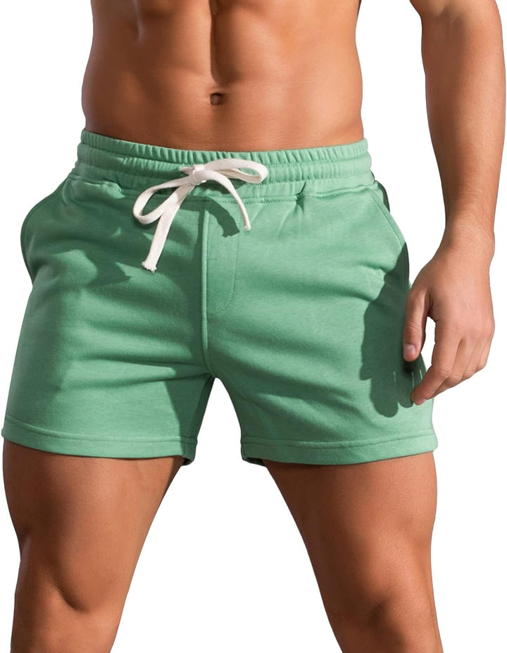 Panegy Herren Sweatshorts Kurze Jogginghose Baumwolle Relaxshorts Atmungsaktive Sport Shorts für Jog