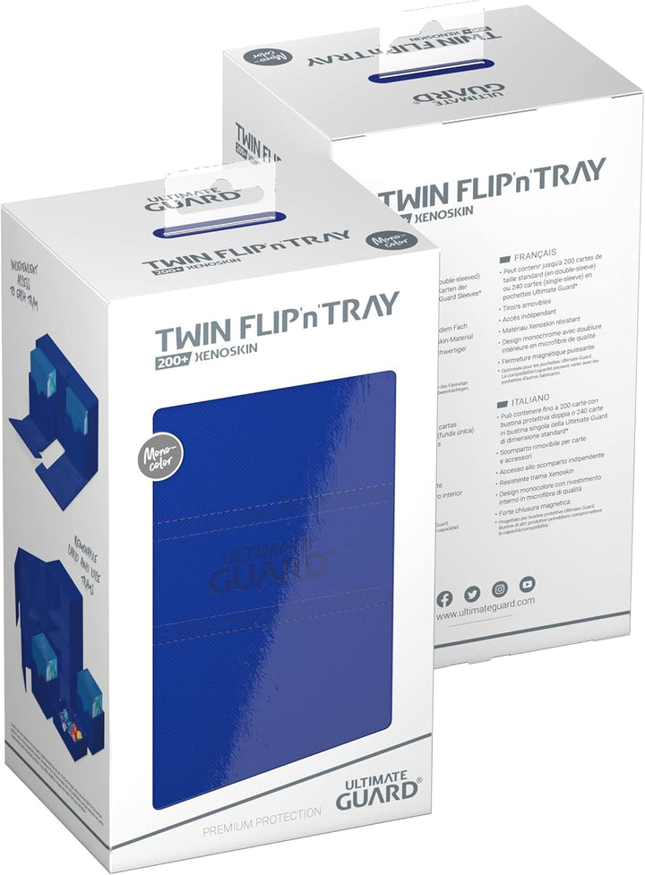 Ultimate Guard Twin Flip`n`Tray 200+ XenoSkin Monocolor Blau, Blau