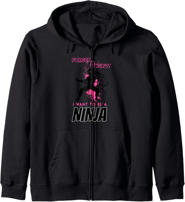 Vergiss Prinzessin, ich Ninja sein Geschenk Kapuzenjacke