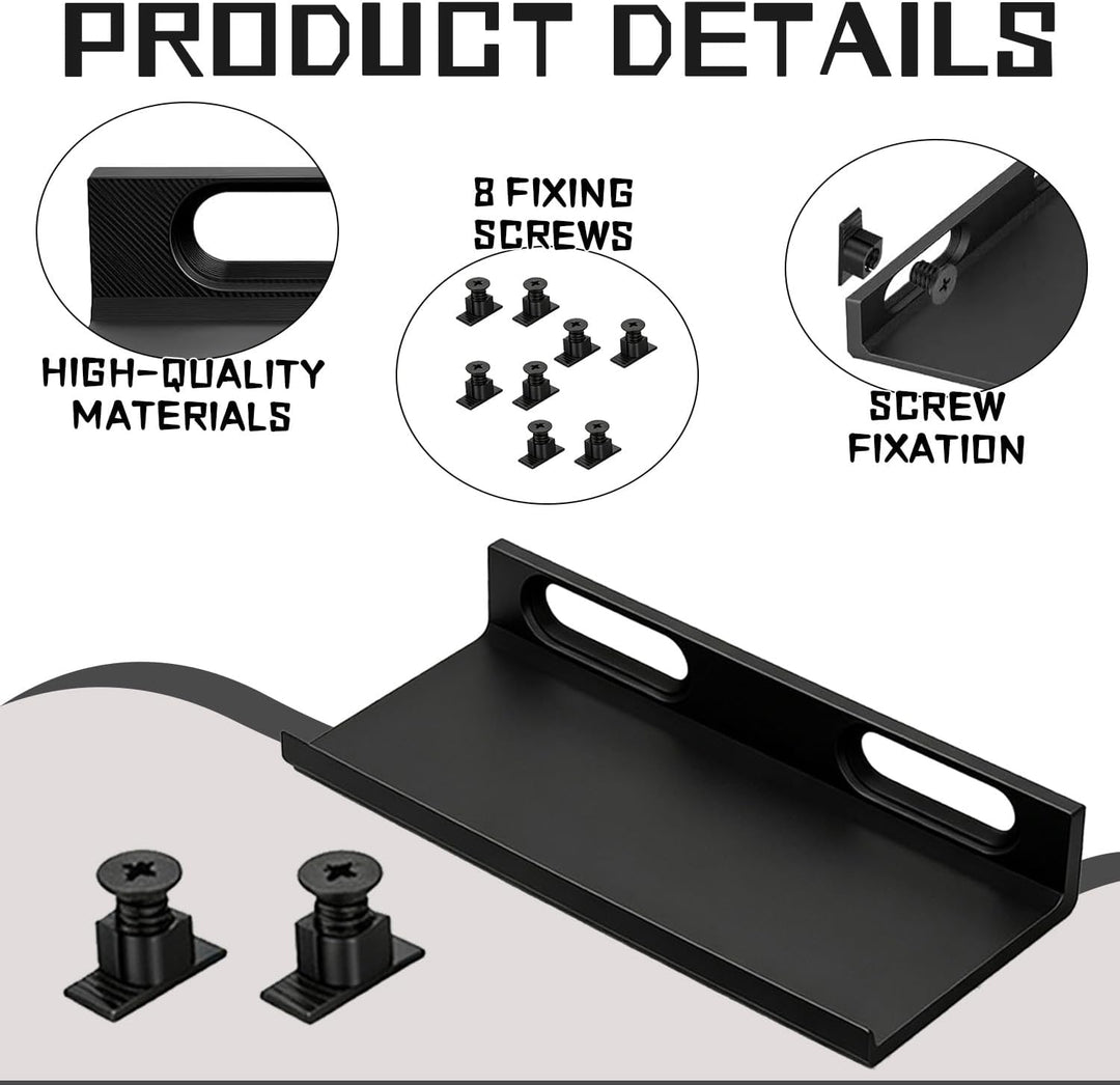 Regal für Akustikpaneele 2er Set, 15x9cm Zubehör Akustikpaneele ohne Bohren für vertikale horizontal
