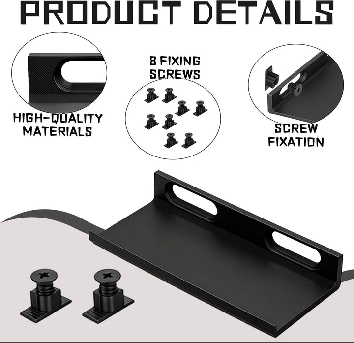 Regal für Akustikpaneele 2er Set, 15x9cm Zubehör Akustikpaneele ohne Bohren für vertikale horizontal
