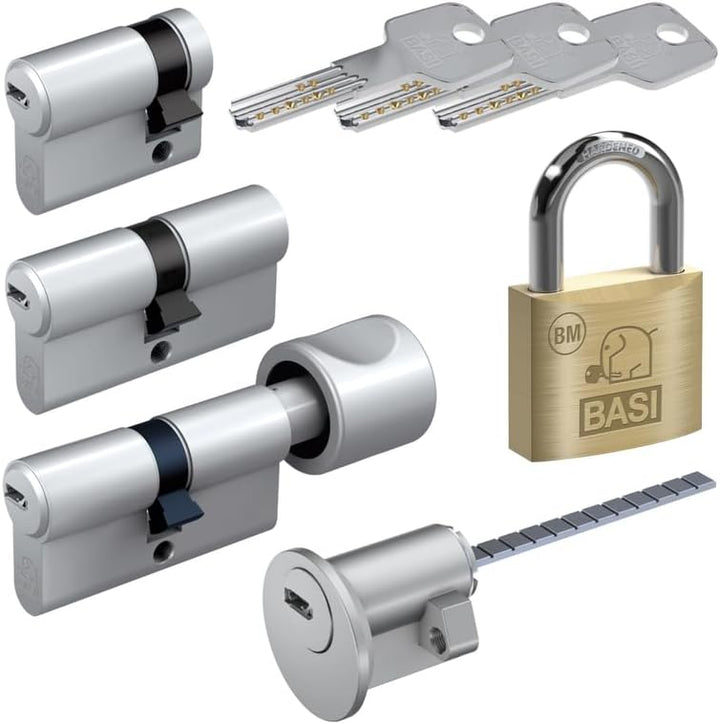 BASI | BM Schliesszylinder | gleichschliessend und frei kombinierbar | Viele Längen verfügbar | Wend
