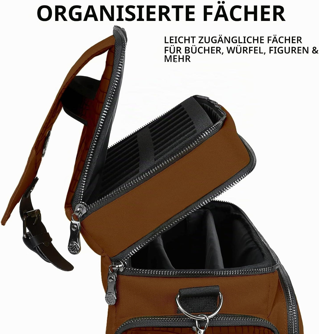 ENHANCE Tabletop RPG-Tasche des Abenteurers, Sammleredition - DND-Tasche mit Tabletop-Miniaturen-Auf