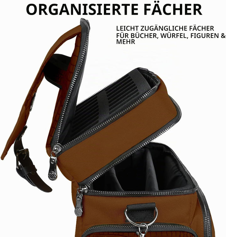 ENHANCE Tabletop RPG-Tasche des Abenteurers, Sammleredition - DND-Tasche mit Tabletop-Miniaturen-Auf