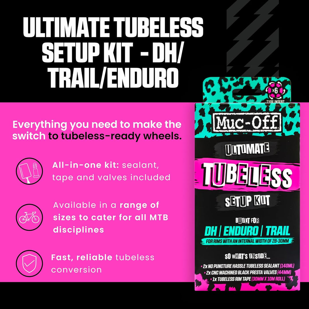 Muc-Off Unisex – Erwachsene accessorio Ultimate tubeless Setup kit Fahrradzubehör, Mehrfarbig, Unica